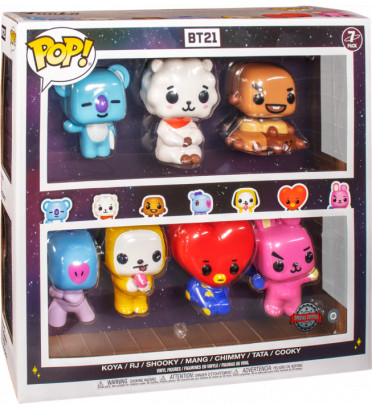 PACK DE 7 FIGURINE BT21 / BT21 / FIGURINE FUNKO POP / EXCLUSIVE SPECIAL EDITION