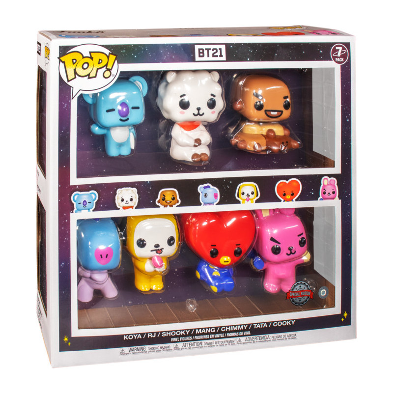PACK DE 7 FIGURINE BT21 / BT21 / FIGURINE FUNKO POP / EXCLUSIVE SPECIAL EDITION PACK DE 7 FIGURINE BT21 / BT21 / FIGURINE FUNKO POP / EXCLUSIVE SPECIAL EDITION