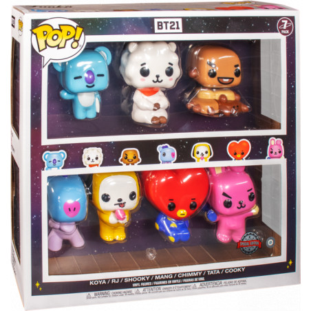 PACK DE 7 FIGURINE BT21 / BT21 / FIGURINE FUNKO POP / EXCLUSIVE SPECIAL EDITION