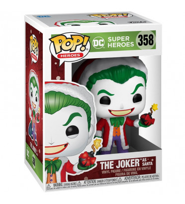 THE JOKER AS SANTA / SUPER HEROES / FIGURINE FUNKO POP