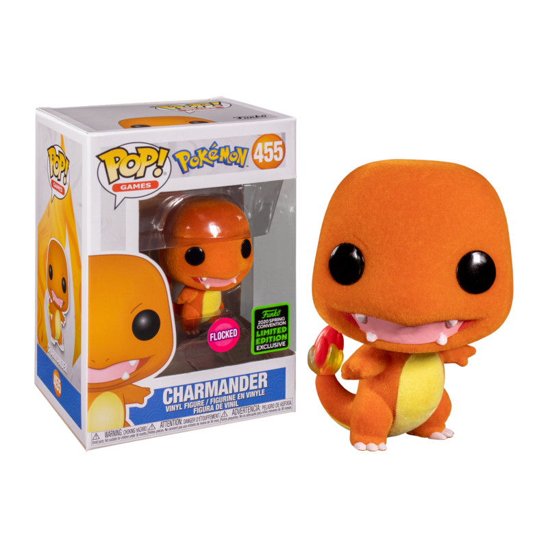 CHARMANDER FLOCKED / POKEMON / FIGURINE FUNKO POP / EXCLUSIVE ECCC 2020