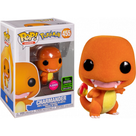 CHARMANDER FLOCKED / POKEMON / FIGURINE FUNKO POP / EXCLUSIVE ECCC 2020