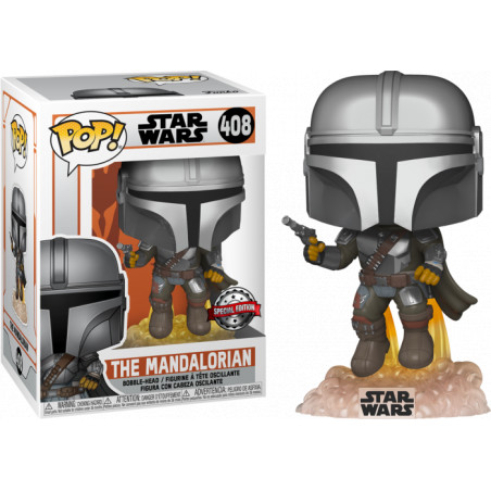 THE MANDALORIAN WITH JET PACK / STAR WARS THE MANDALORIAN / FIGURINE FUNKO POP / EXCLUSIVE SPECIAL EDITION