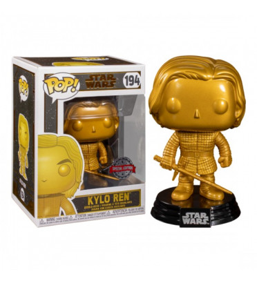 KYLO REN METALLIC GOLD / STAR WARS / FIGURINE FUNKO POP / EXCLUSIVE SPECIAL EDITION