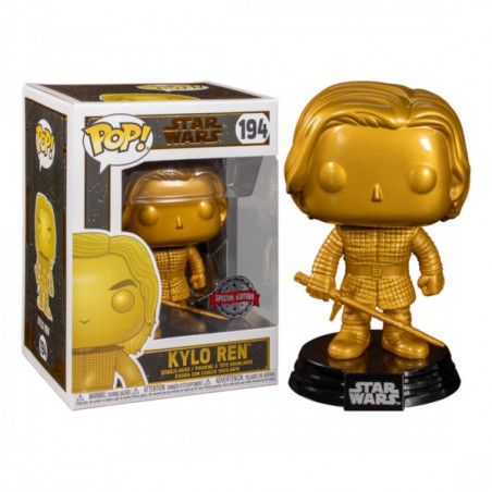 KYLO REN METALLIC GOLD / STAR WARS / FIGURINE FUNKO POP / EXCLUSIVE SPECIAL EDITION