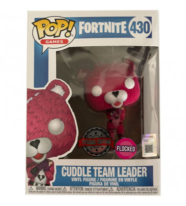 CUDDLE TEAM LEADER / FORTNITE / FIGURINE FUNKO POP / EXCLUSIVE SPECIAL EDITION / FLOCKED