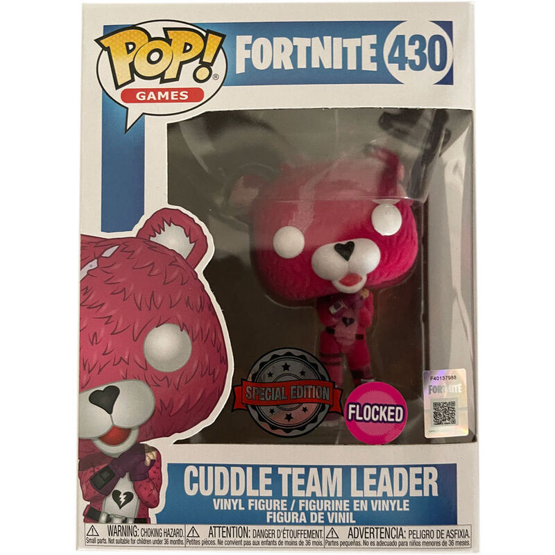 CUDDLE TEAM LEADER / FORTNITE / FIGURINE FUNKO POP / EXCLUSIVE SPECIAL EDITION / FLOCKED