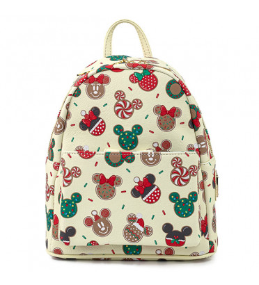 MINI SAC DOS AVEC SERRE TETE MICKEY ET MINNIE XMAS COOKIES / MICKEY MOUSE / LOUNGEFLY