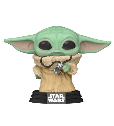 THE CHILD (BEBE YODA) WITH PENDANT / STAR WARS THE MANDALORIAN / FIGURINE FUNKO POP / EXCLUSIVE NYCC 2020