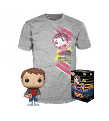 T-SHIRT S + POP MART MC FLY / RETOUR VERS LE FUTUR / FIGURINE FUNKO POP