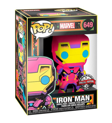 IRON MAN / BLACK LIGHT / FIGURINE FUNKO POP / EXCLUSIVE SPECIAL EDITION IRON MAN / BLACK LIGHT / FIGURINE FUNKO POP / EXCLUSIVE SPECIAL EDITION