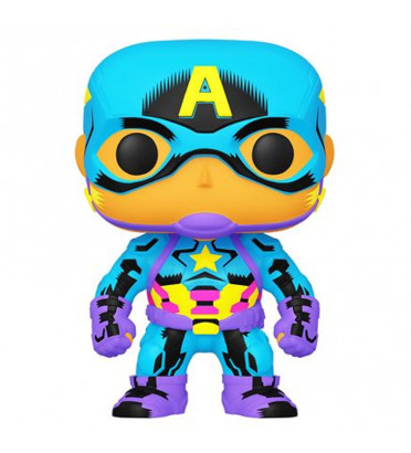 CAPTAIN AMERICA / BLACK LIGHT / FIGURINE FUNKO POP / EXCLUSIVE SPECIAL EDITION