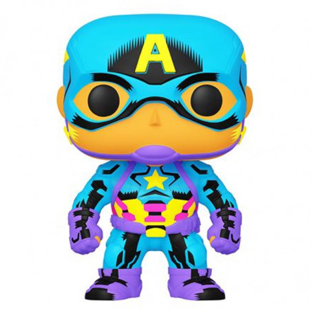 CAPTAIN AMERICA / BLACK LIGHT / FIGURINE FUNKO POP / EXCLUSIVE SPECIAL EDITION