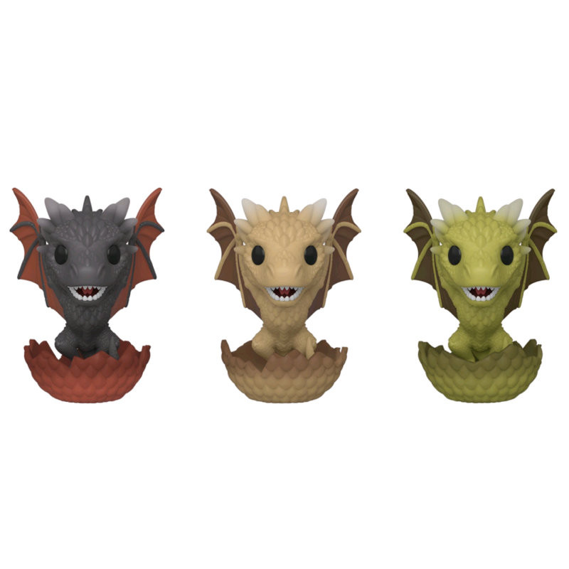 3- PACK DROGON,VISERION,RHAEGAL / GAME OF THRONES / FIGURINE FUNKO POP / EXCLUSIVE ECCC 2020