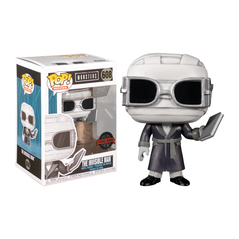 THE INVISIBLE MAN BLACK AND WHITE / MONSTERS / FIGURINE FUNKO POP / EXCLUSIVE SPECIAL EDITION