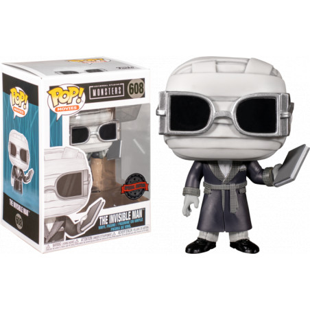 THE INVISIBLE MAN BLACK AND WHITE / MONSTERS / FIGURINE FUNKO POP / EXCLUSIVE SPECIAL EDITION