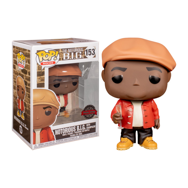 NOTORIOUS BIG WITH CHAMPAGNE / NOTORIOUS BIG / FIGURINE FUNKO POP / EXCLUSIVE SPECIAL EDITION