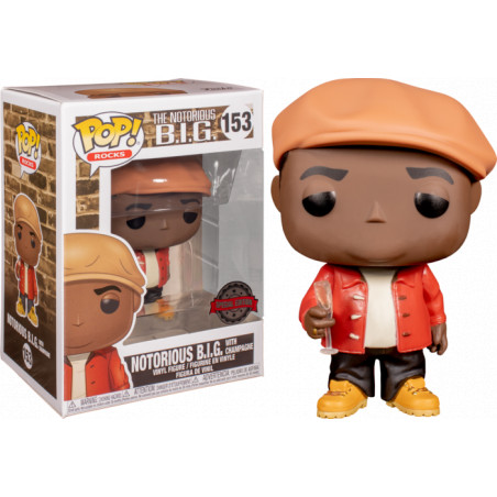 NOTORIOUS BIG WITH CHAMPAGNE / NOTORIOUS BIG / FIGURINE FUNKO POP / EXCLUSIVE SPECIAL EDITION