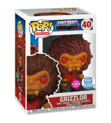 GRIZZLOR / LES MAITRES DE L&#039;UNIVERS / FIGURINE FUNKO POP / EXCLUSIVE FUNKO SHOP / FLOCKED