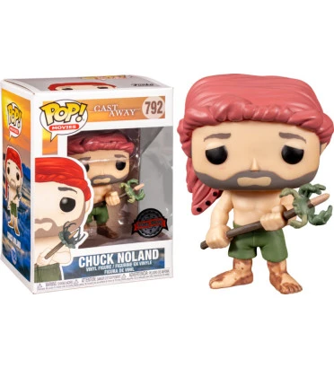 CHUCK NOLAND WITH SPEAR CRAB / SEUL AU MONDE / FIGURINE FUNKO POP / EXCLUSIVE SPECIAL EDITION CHUCK NOLAND WITH SPEAR CRAB / SEUL AU MONDE / FIGURINE FUNKO POP / EXCLUSIVE SPECIAL EDITION