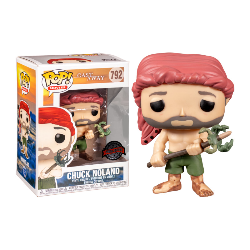 CHUCK NOLAND WITH SPEAR CRAB / SEUL AU MONDE / FIGURINE FUNKO POP / EXCLUSIVE SPECIAL EDITION