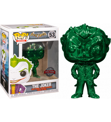 THE JOKER GREEN CHROME / BATMAN ARKHAM ASYLUM / FIGURINE FUNKO POP / EXCLUSIVE SPECIAL EDITION