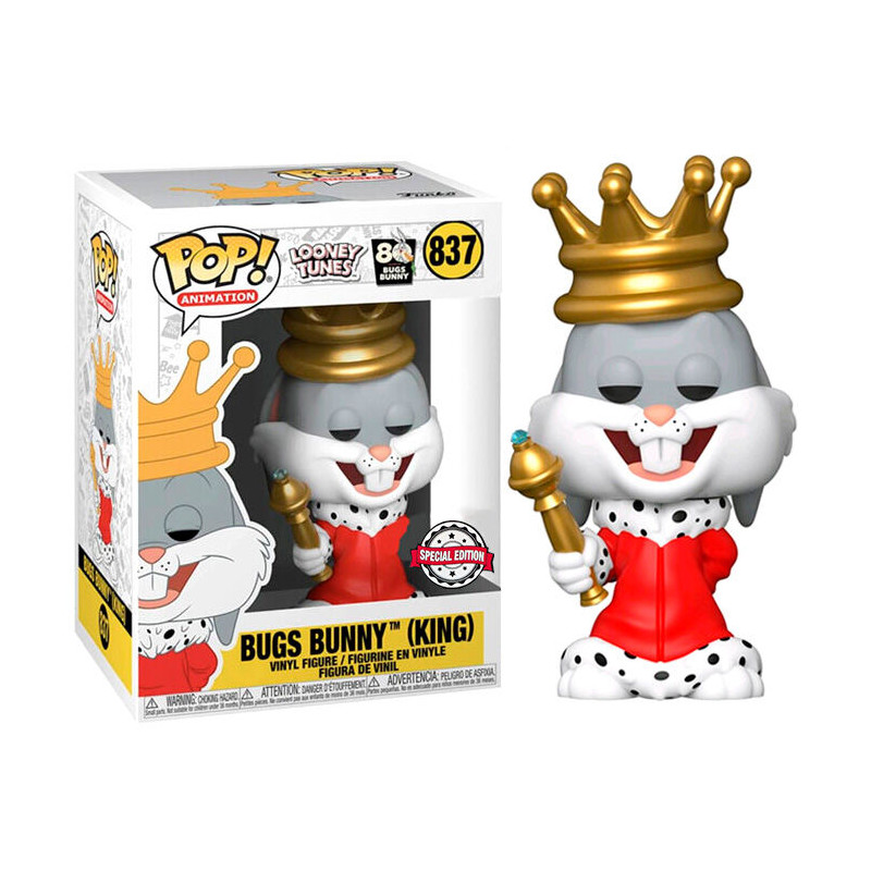 BUGS BUNNY KING / LOONEY TUNES / FIGURINE FUNKO POP / EXCLUSIVE SPECIAL EDITION