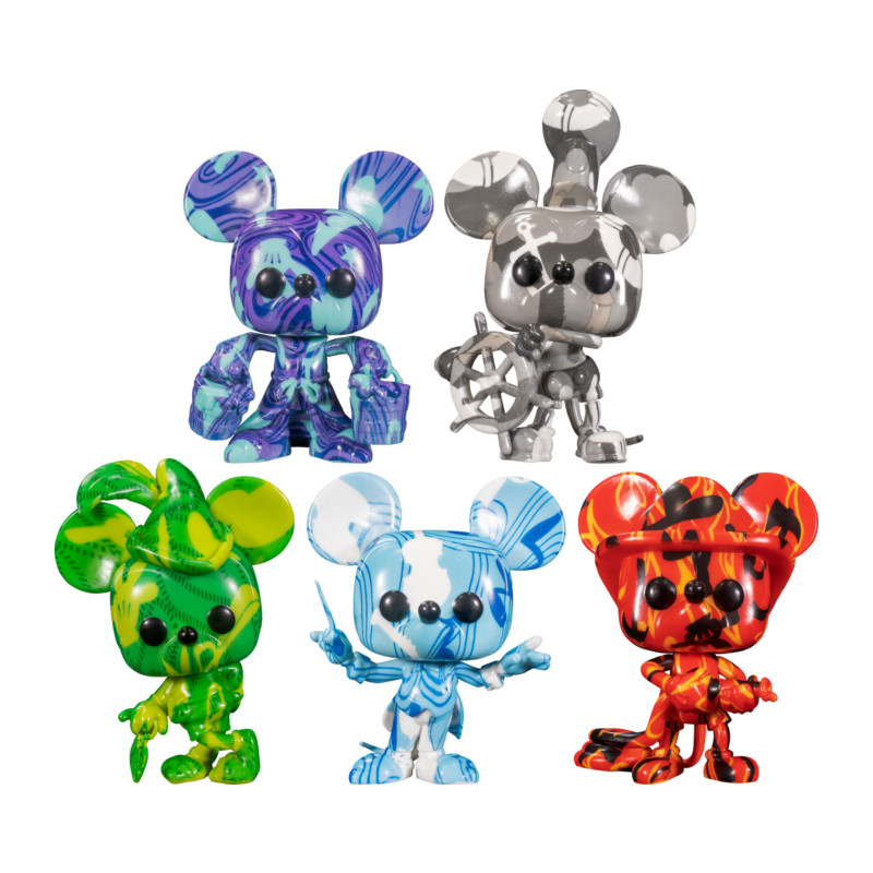 PACK DE 5 MICKEY ARTIST SERIES / MICKEY MOUSE / FIGURINE FUNKO POP / EXCLUSIVE SPECIAL EDITION