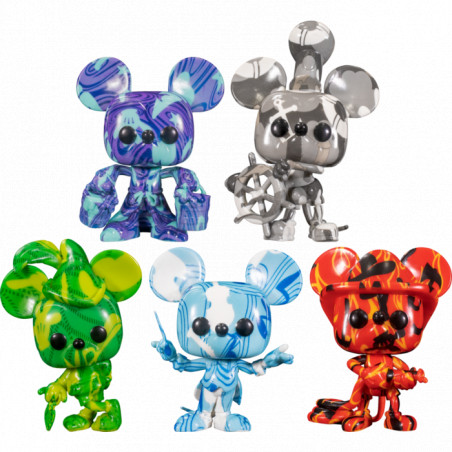 PACK DE 5 MICKEY ARTIST SERIES WITH CASE PROTECTOR / MICKEY MOUSE / FIGURINE FUNKO POP / EXCLUSIVE SPECIAL EDITION