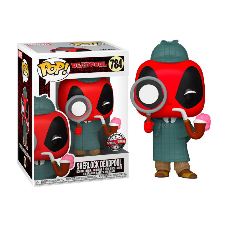 SHERLOCK DEADPOOL / DEADPOOL / FIGURINE FUNKO POP / EXCLUSIVE SPECIAL EDITION