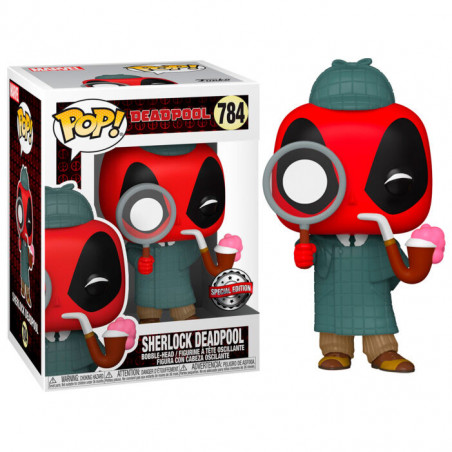 SHERLOCK DEADPOOL / DEADPOOL / FIGURINE FUNKO POP / EXCLUSIVE SPECIAL EDITION