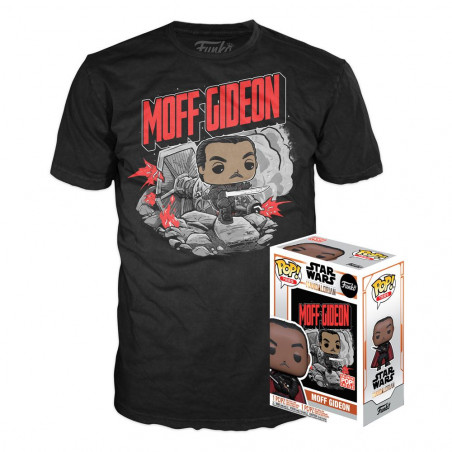 T-SHIRT L AVEC POP MOFF GIDEON / STAR WARS THE MANDALORIAN / FIGURINE FUNKO POP