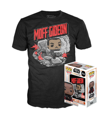 T-SHIRT M AVEC POP MOFF GIDEON / STAR WARS THE MANDALORIAN / FIGURINE FUNKO POP T-SHIRT M AVEC POP MOFF GIDEON / STAR WARS THE MANDALORIAN / FIGURINE FUNKO POP