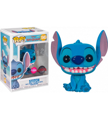 STITCH SMILING / LILO ET STITCH / FIGURINE FUNKO POP / EXCLUSIVE SPECIAL EDITION / FLOCKED