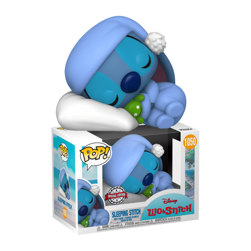 Figurine Sleeping Stitch / Lilo Et Stitch / Funko Pop Disney 1050 /  Exclusive Spécial Edition