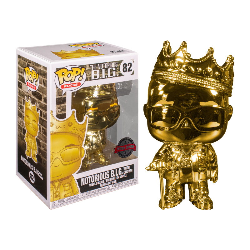NOTORIOUS BIG WITH CROWN GOLD CHROME / NOTORIOUS BIG / FIGURINE FUNKO POP / EXCLUSIVE SPECIAL EDITION