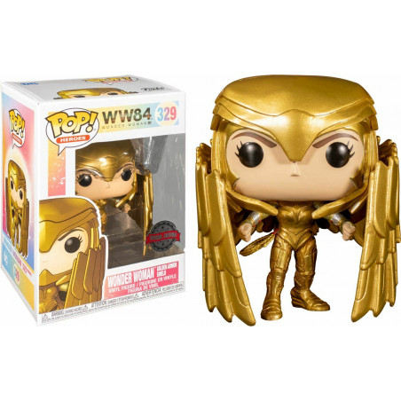 WONDER WOMAN GOLDEN ARMOR SHIELD / WONDER WOMAN 84 / FIGURINE FUNKO POP / EXCLUSIVE SPECIAL EDITION