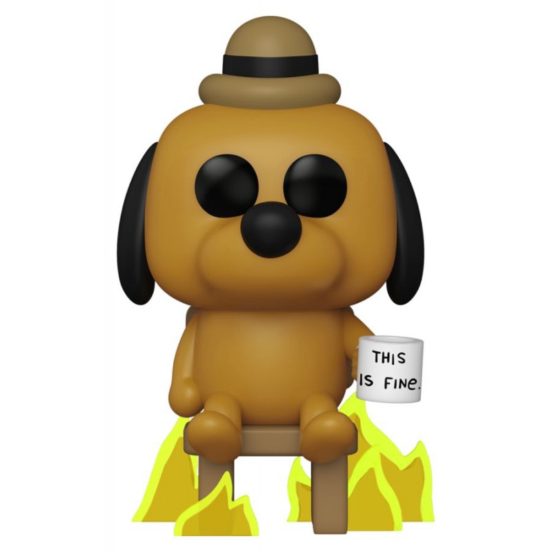 Figurine This Is Fine Dog / This Is Fine / Funko Pop Icons 56