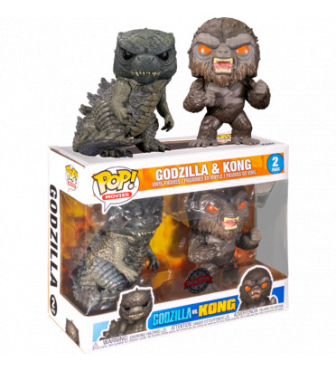 2 PACK GODZILLA ET KONG / GODZILLA VS KONG / FIGURINE FUNKO POP / EXCLUSIVE SPECIAL EDITION