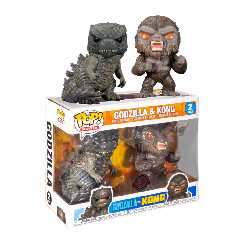 2 PACK GODZILLA ET KONG / GODZILLA VS KONG / FIGURINE FUNKO POP / EXCLUSIVE SPECIAL EDITION