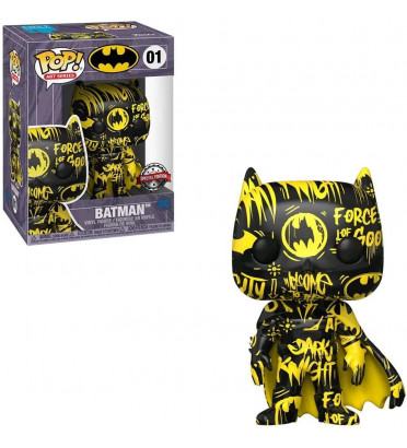 BATMAN ARTIST SERIE BLACK YELLOW WITH PROTECTOR CASE / BATMAN / FIGURINE FUNKO POP