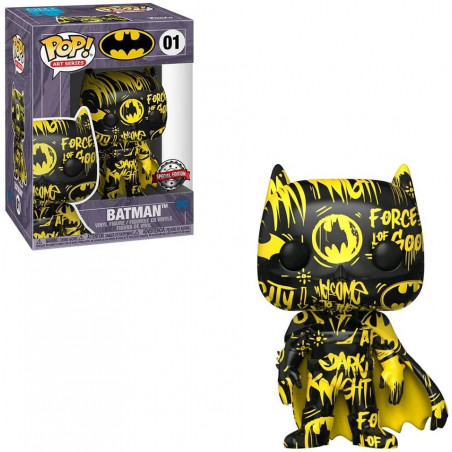 BATMAN ARTIST SERIE BLACK YELLOW WITH PROTECTOR CASE / BATMAN / FIGURINE FUNKO POP