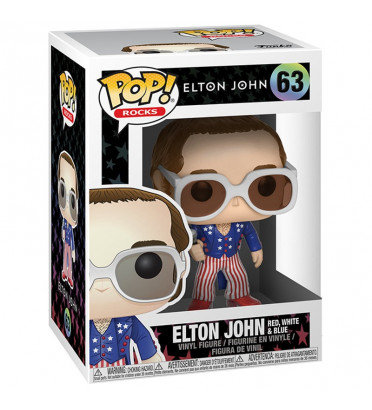 ELTON JOHN ROUGE BLANC BLEU / ELTON JOHN / FIGURINE FUNKO POP