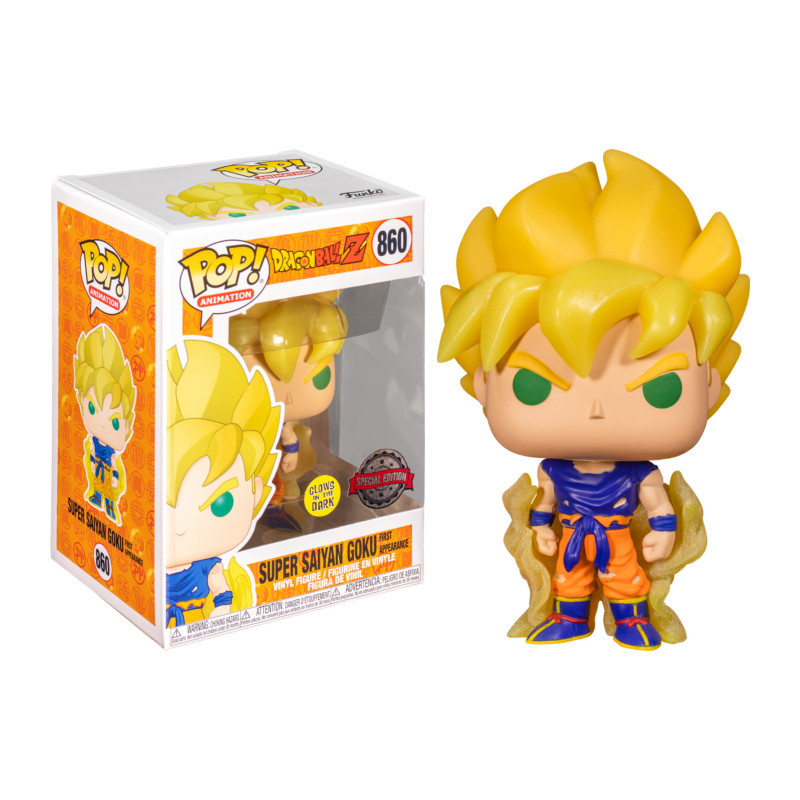 SUPER SAIYAN GOKU FIRST APPEARANCE / DRAGON BALL Z / FIGURINE FUNKO POP / EXCLUSIVE SPECIAL EDITION / GITD