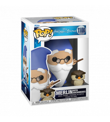 MERLIN WITH ARCHIMEDES / THE SWORD IN THE STONE / FIGURINE FUNKO POP