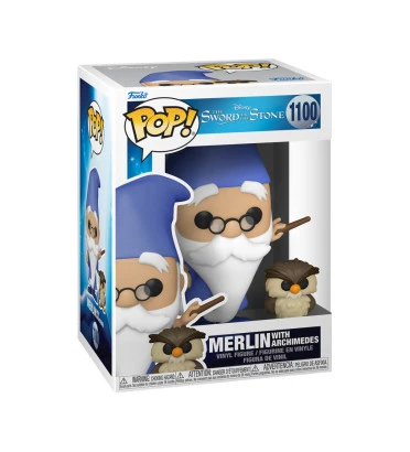 MERLIN WITH ARCHIMEDES / THE SWORD IN THE STONE / FIGURINE FUNKO POP